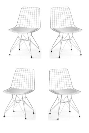 Tel Sandalye Beyaz (4 ADET) SN00236