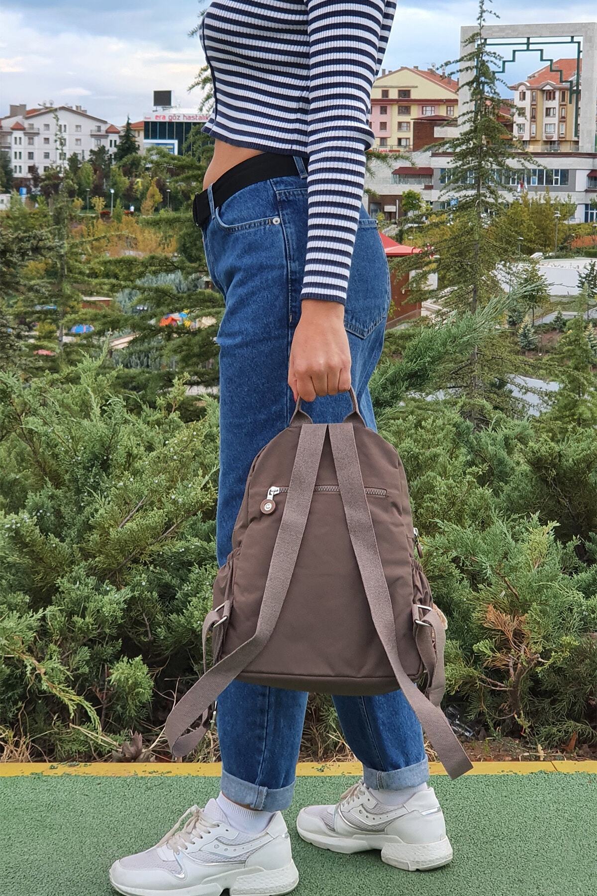 کوله پشتی زنانه قهوه ای NEMO GROUP | nemobags252klinkırfcmegastoregroup اورجینال - تصویر 4