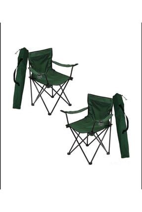 2 Adet Kamp Sandalyesi Katlanır Sandalye Bahçe Koltuğu Piknik Plaj Balkon Sandalyesi Yeşil piknik