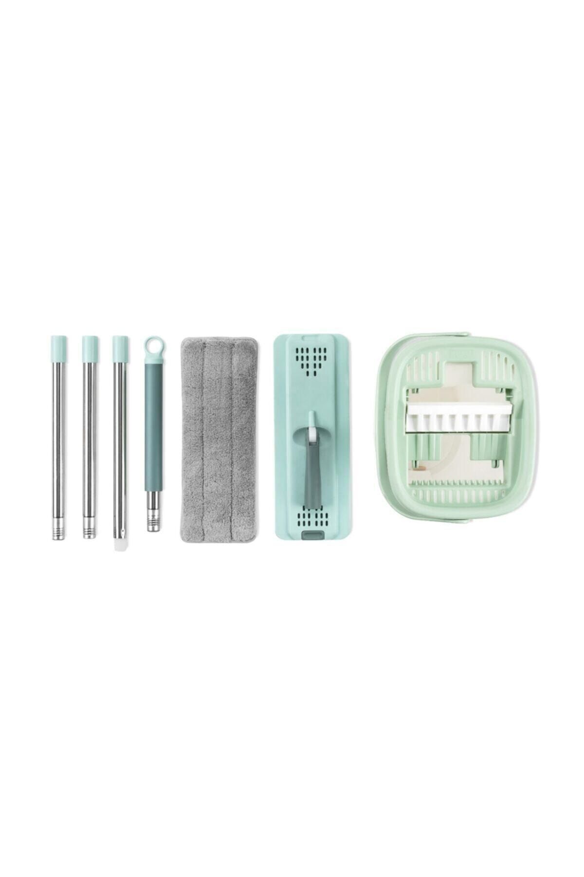 pazariz Tablet Mop Temizlik Kova Seti + 3 Yedekli