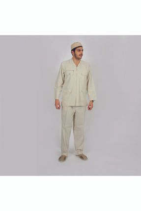 Hac Umre Kıyafeti Misvak Cebli Safari Takım Battal Boy E002-1