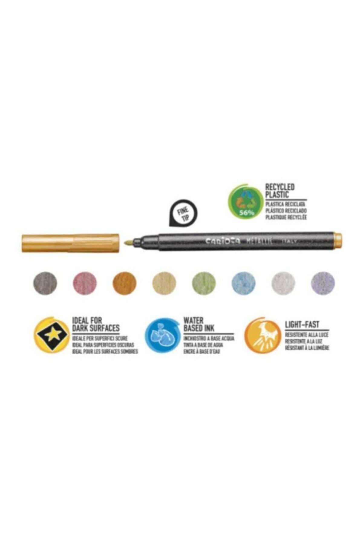 وسایل رنگ آمیزی مشکی PEAN PEN فلزی 8 اورجینال Carioca