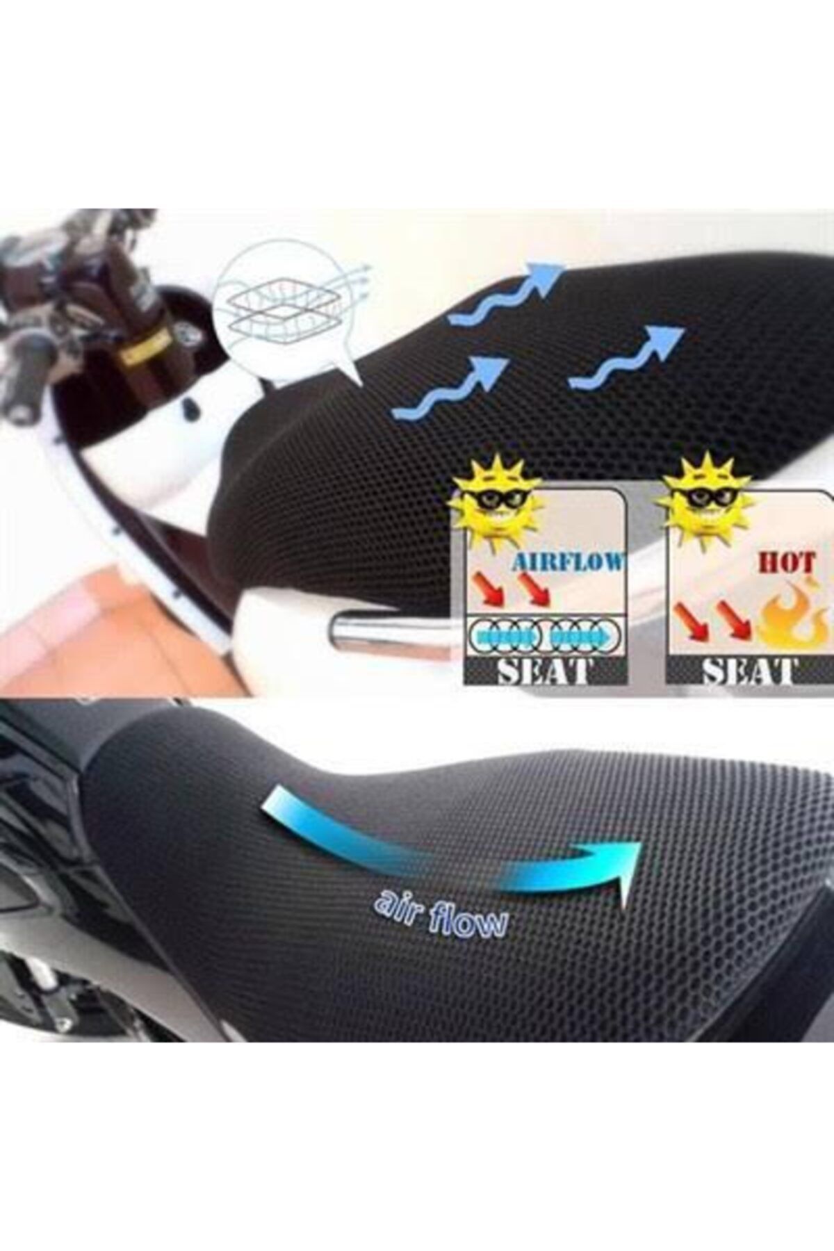 knt motosiklet sele kilifi 3d cift katli fileli motosiklet koltuk kilifi fiyati yorumlari trendyol