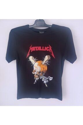 Unisex Siyah Metallica Tshirt NFG 156