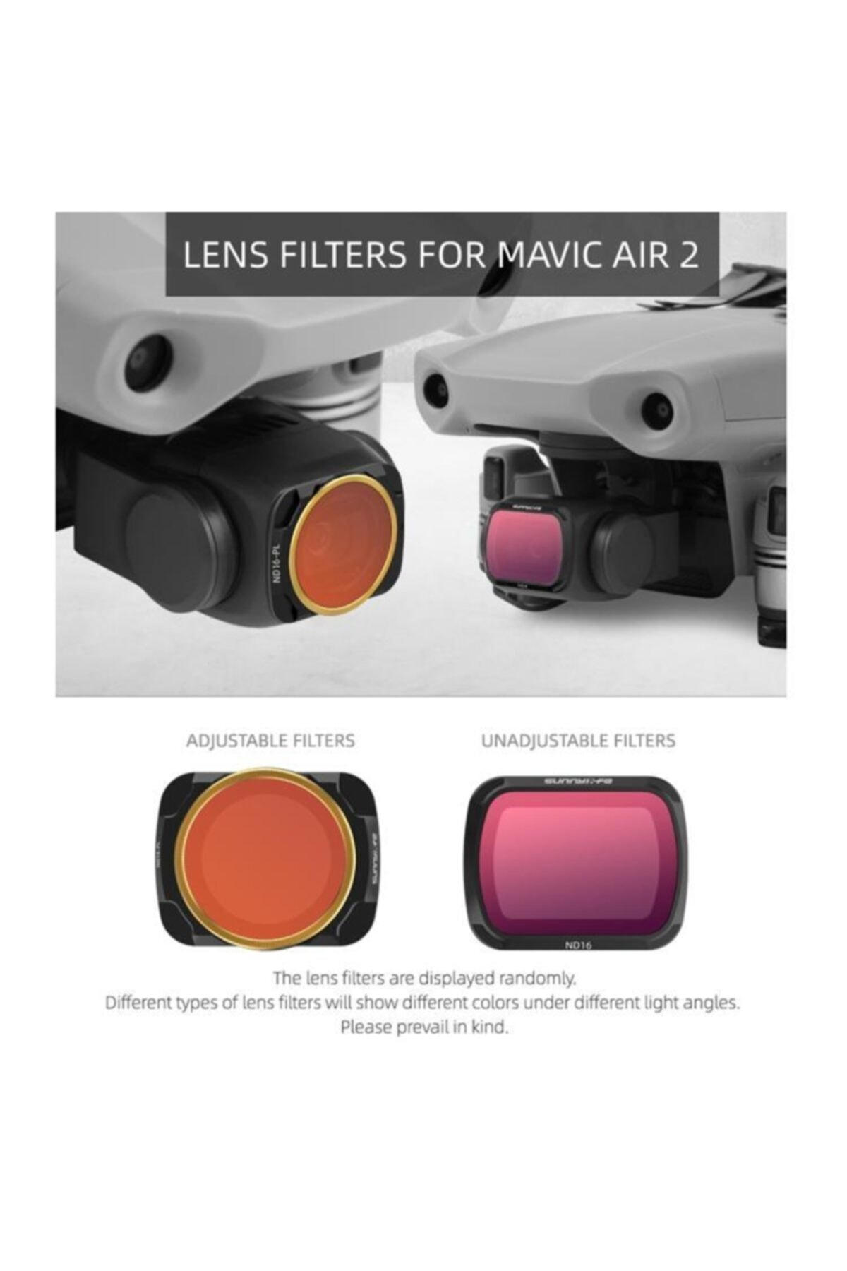 Genel Markalar Djı Mavic Air 2 Drone Kamera Lens Filtresi Mcuv Cpl Nd4 Nd8 Nd16 Nd32 fotoğrafı 2 (önizleme)