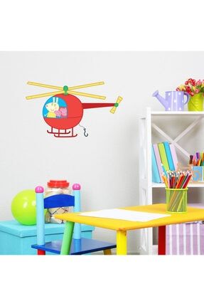 Peppa Helikopter Bebek Ve Çocuk Odası Dekoratif Duvar Çıkartması Sticker PH0801