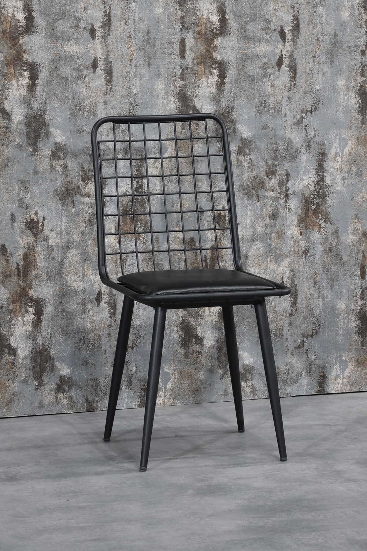 BY ORHAN GÜZEL Siyah Kalın Tel Sandalyemutfak Sandalyesi BY ORHAN GÜZEL Siyah Kalın Tel Sandalyemutfak Sandalyesi