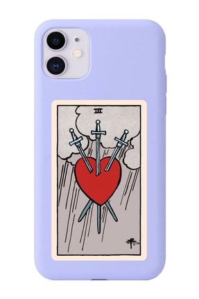 Iphone 11 Lila Lansman The Heart Baskılı Telefon Kılıfı IP11LN-137