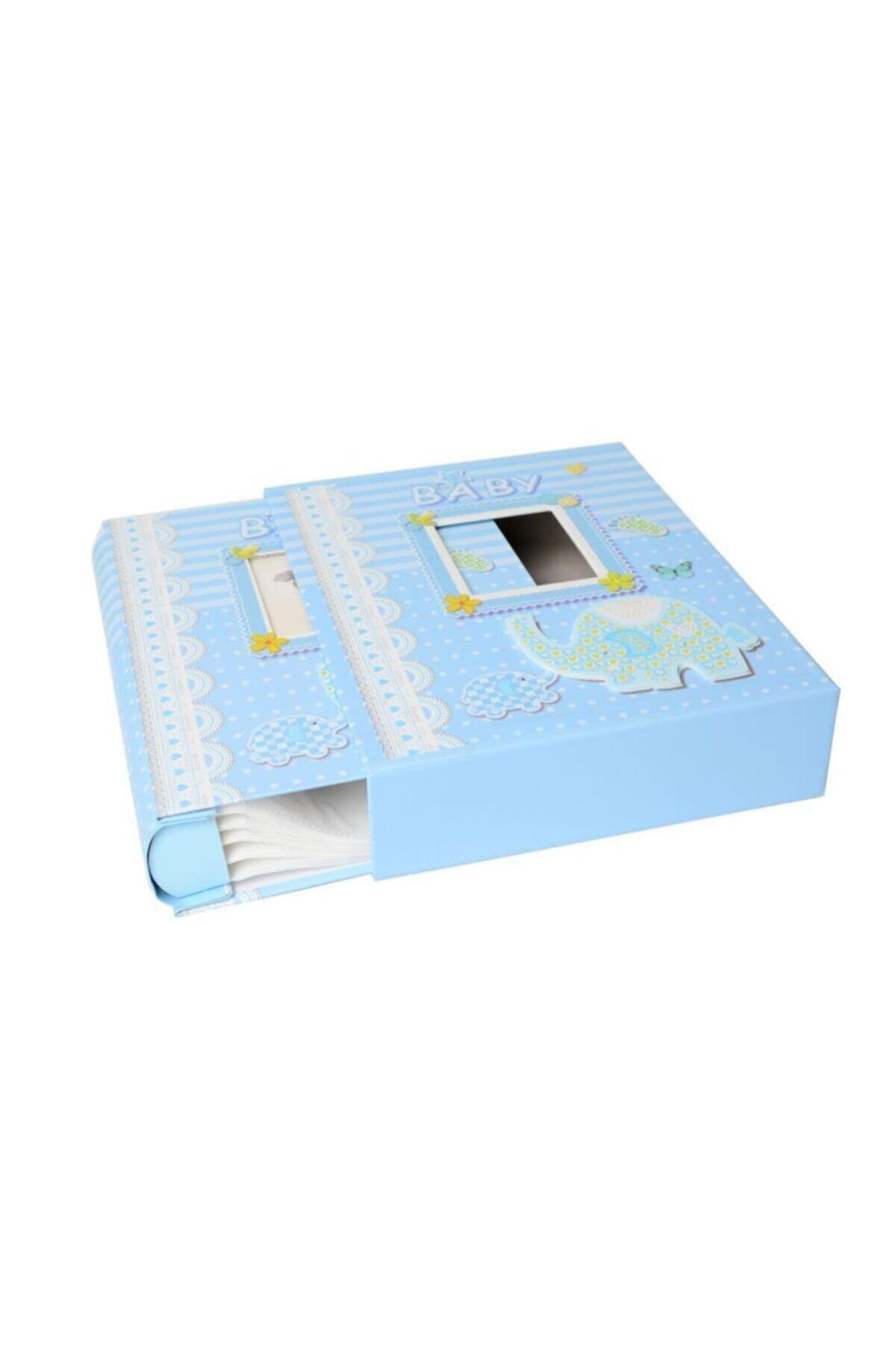 PHOTO ALBUM Sh Album 100'lük 10x15cm Kutulu Mavi Erkek Bebek Fotoğraf Albümü Hal030-mm fotoğrafı 3 (önizleme)