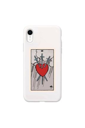 Iphone Xr Beyaz Lasman The Heart Baskılı Telefon Kılıfı IPXRLN-137