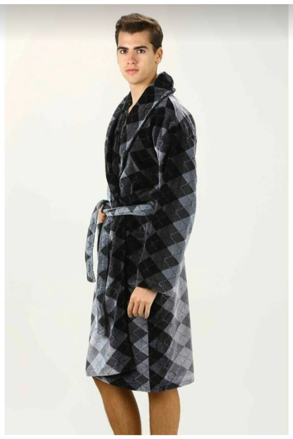  حوله حمام مخمل یقه شال هاوایی تک سایز XL