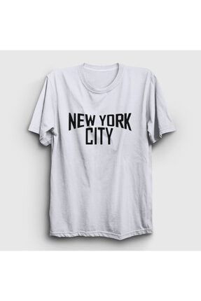 Unisex Beyaz New York City T-Shirt 267691tt