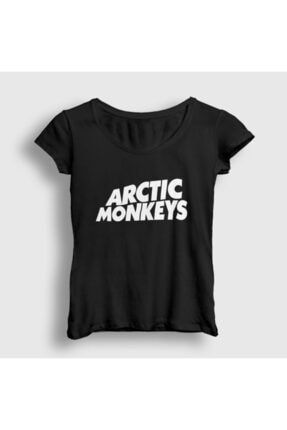 Siyah Logo Arctic Monkeys Kadın Tişört 14433tt