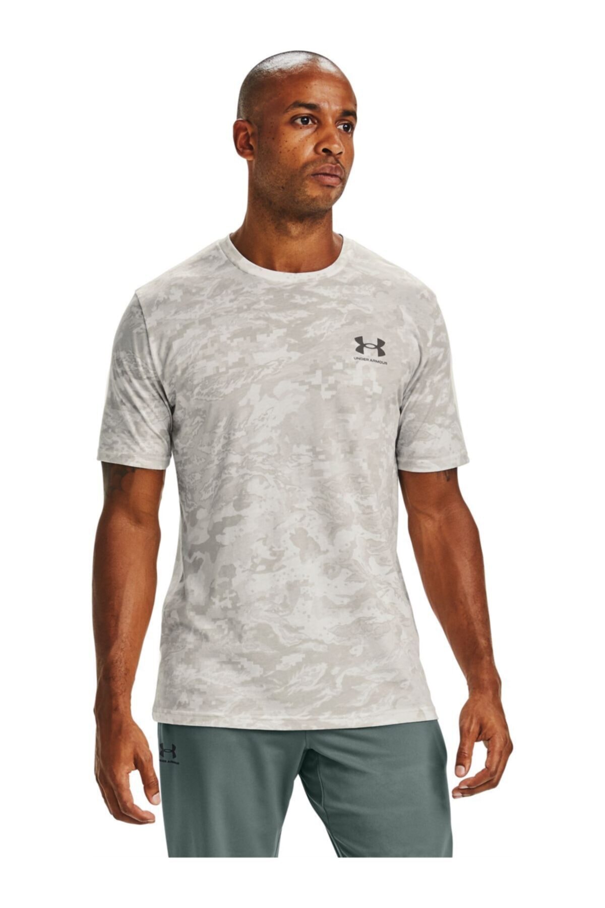 Men's Sports T-Shirt- Ua Abc Camo Ss - 1357727-112