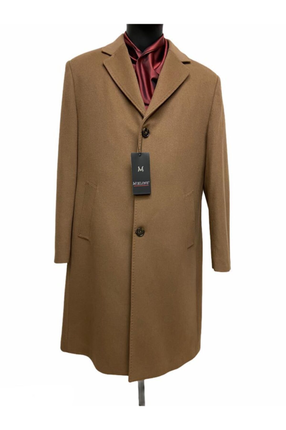 MİXLİNE  Camel Ceket Yaka Palto - Görsel 4