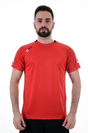 Erkek Kırmızı Kısa Kollu T-shirt R8931