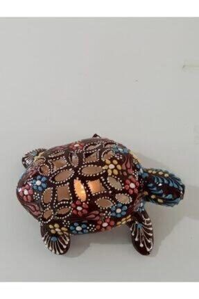 -el Emeği Çini Kabartma Desenli Kaplumbağa Masa Lambası ÇB0000741