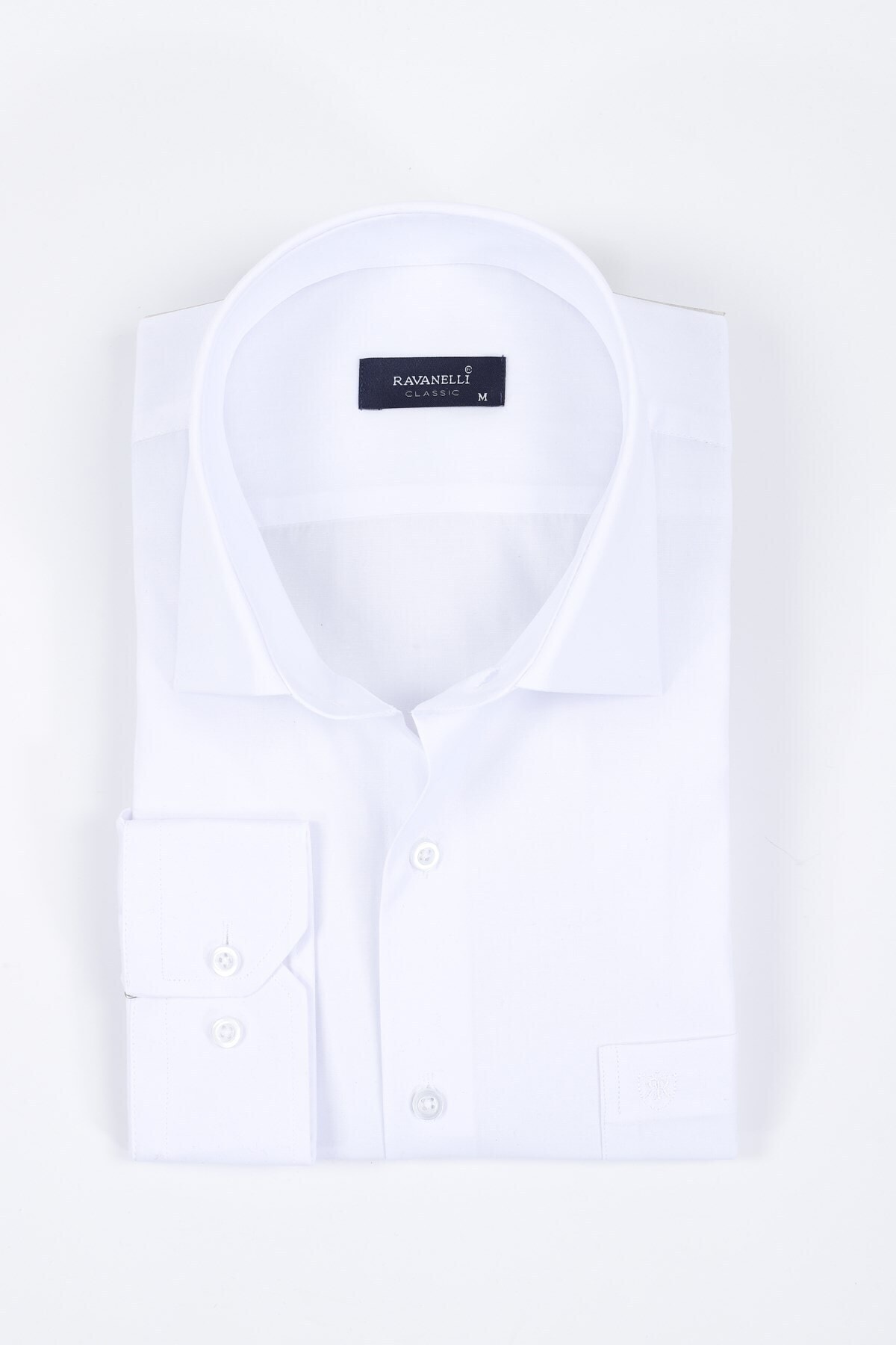 RAVANELLI Beyaz Klasik Gömlek