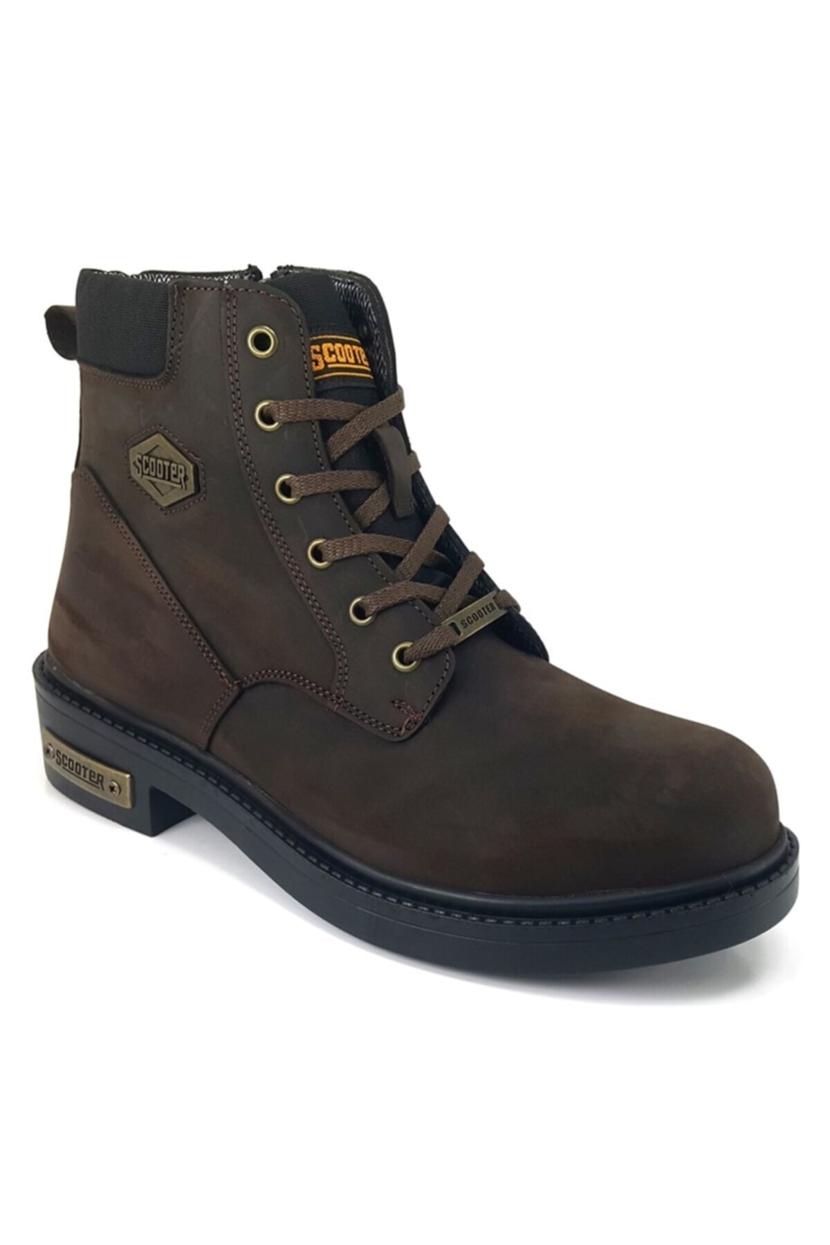 اسکوتر چکمه مردانه راحتی ۵۱۲۱ قهوه‌ای