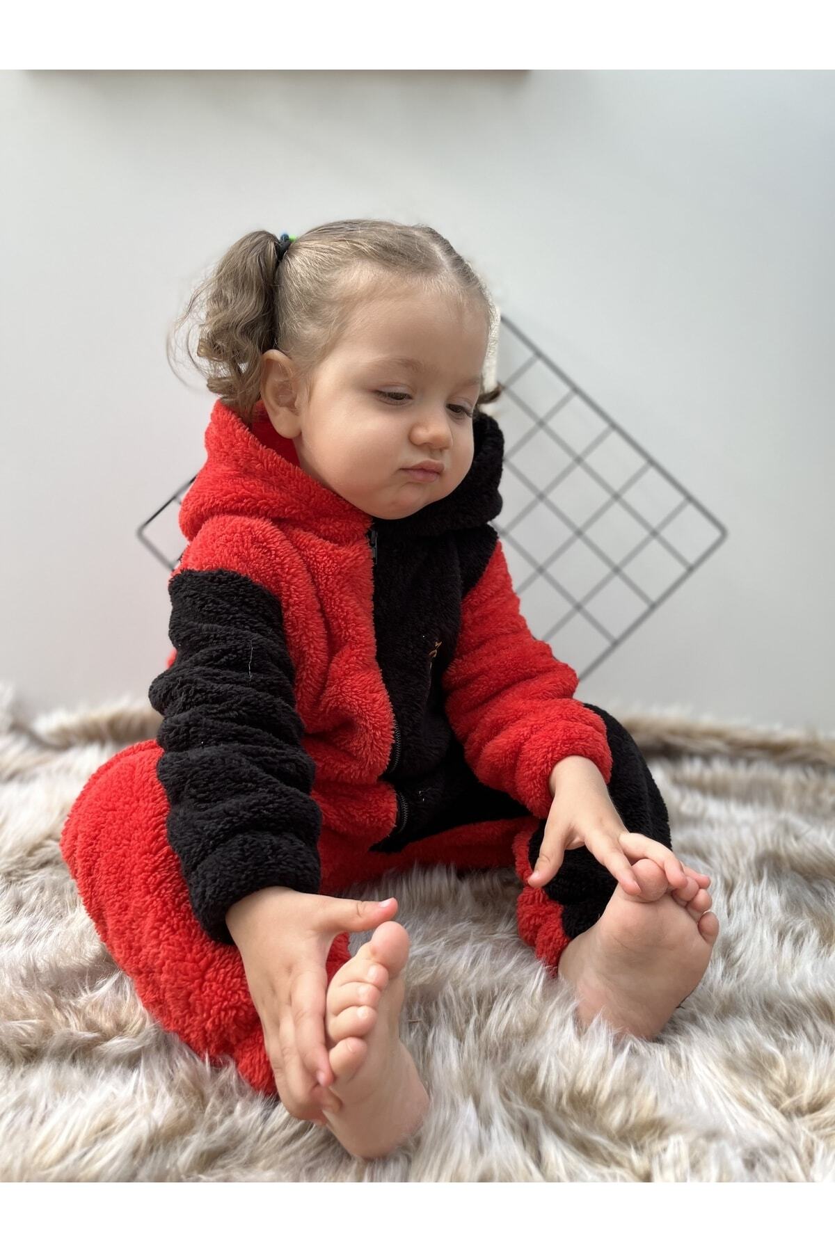 Minizade Welsoft Peluş Unisex Fermuarlı Kışlık Ponponlu Palyaço Bebek Uyku Tulumu fotoğrafı 5 (önizleme)