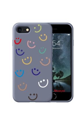 Iphone 7 Smile Gülücük Desenli Içi Kadife Lansman Silikon Kılıf 7smilelansman