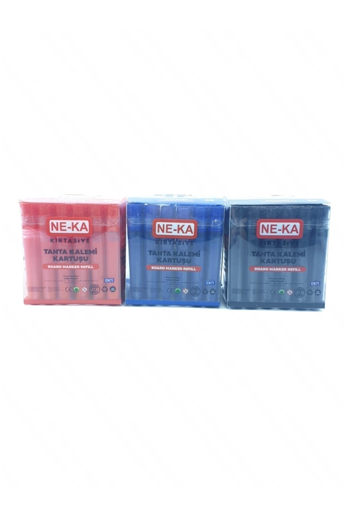 Janissary Tahta Kalemi Tüpü, Tahta Kalemi Kartuş 3 Paket (36 Kırmızı-36 Siyah- 36 Mavi)