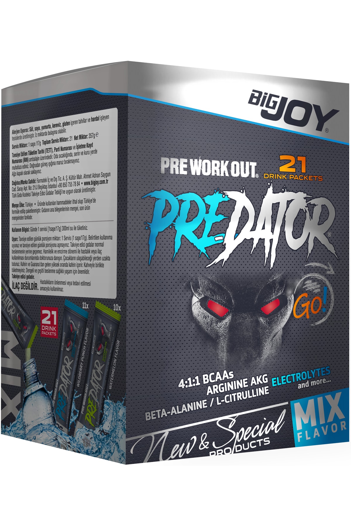 Bigjoy Sports Sports Predator Go! Mix Aroma 17g x 21 Adet 357 g
