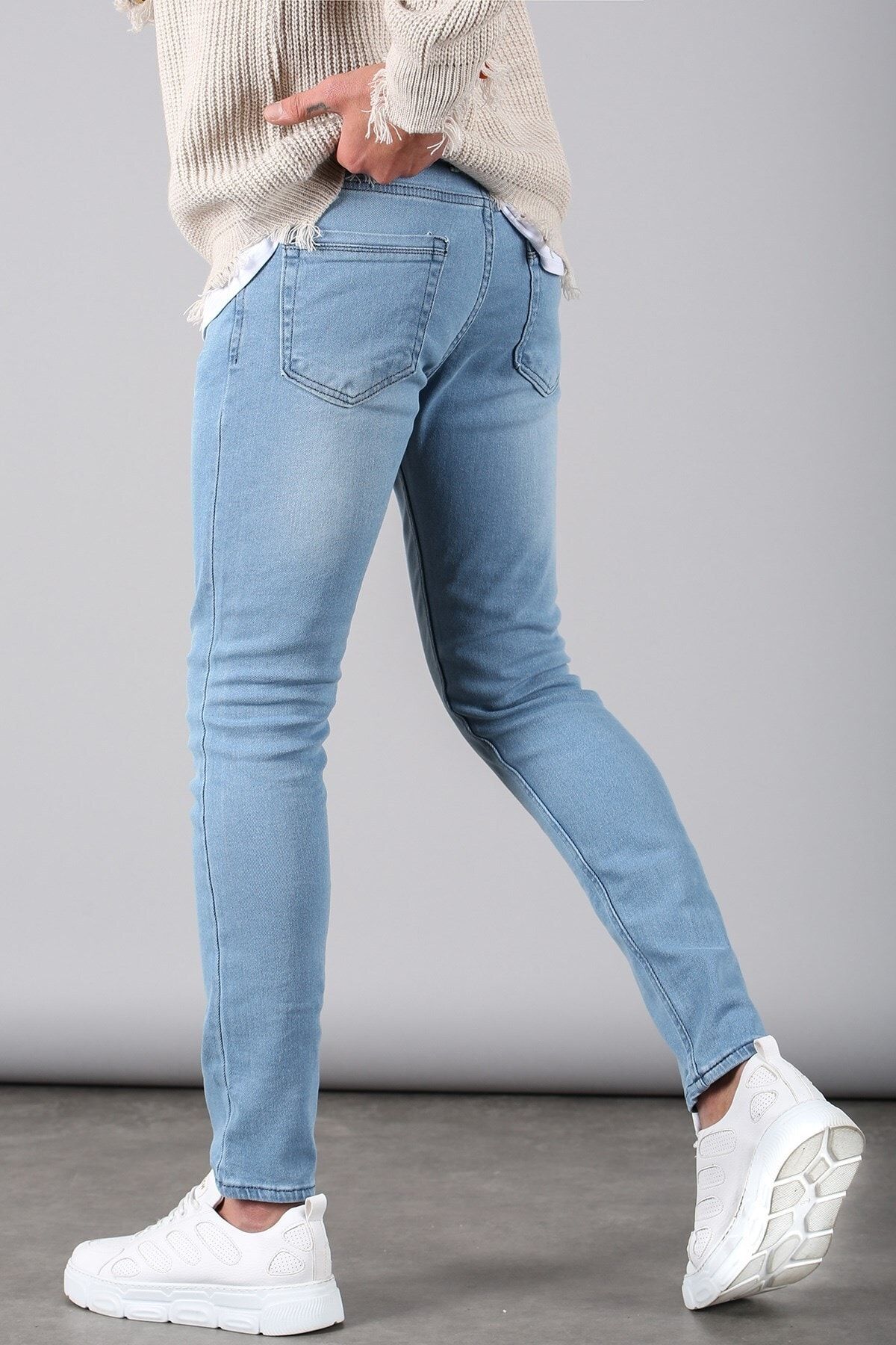 Madmext Skinny Fit Buz Mavisi Erkek Jeans 5689 MB7223