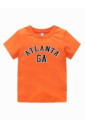 Çocuk Kız/erkek Atlanta Ga Baskılı Oversize T-shirt atlantaga-