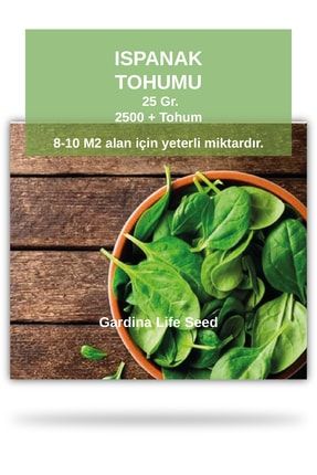 Ispanak Tohumu 25 gram Geniş Yaprak ( 2200 Adet Tohum) STOH135
