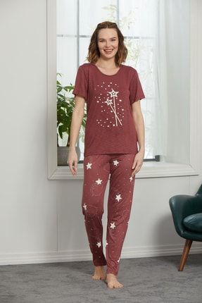 Baskılı Kısa Kollu Pijama Takım CR52726