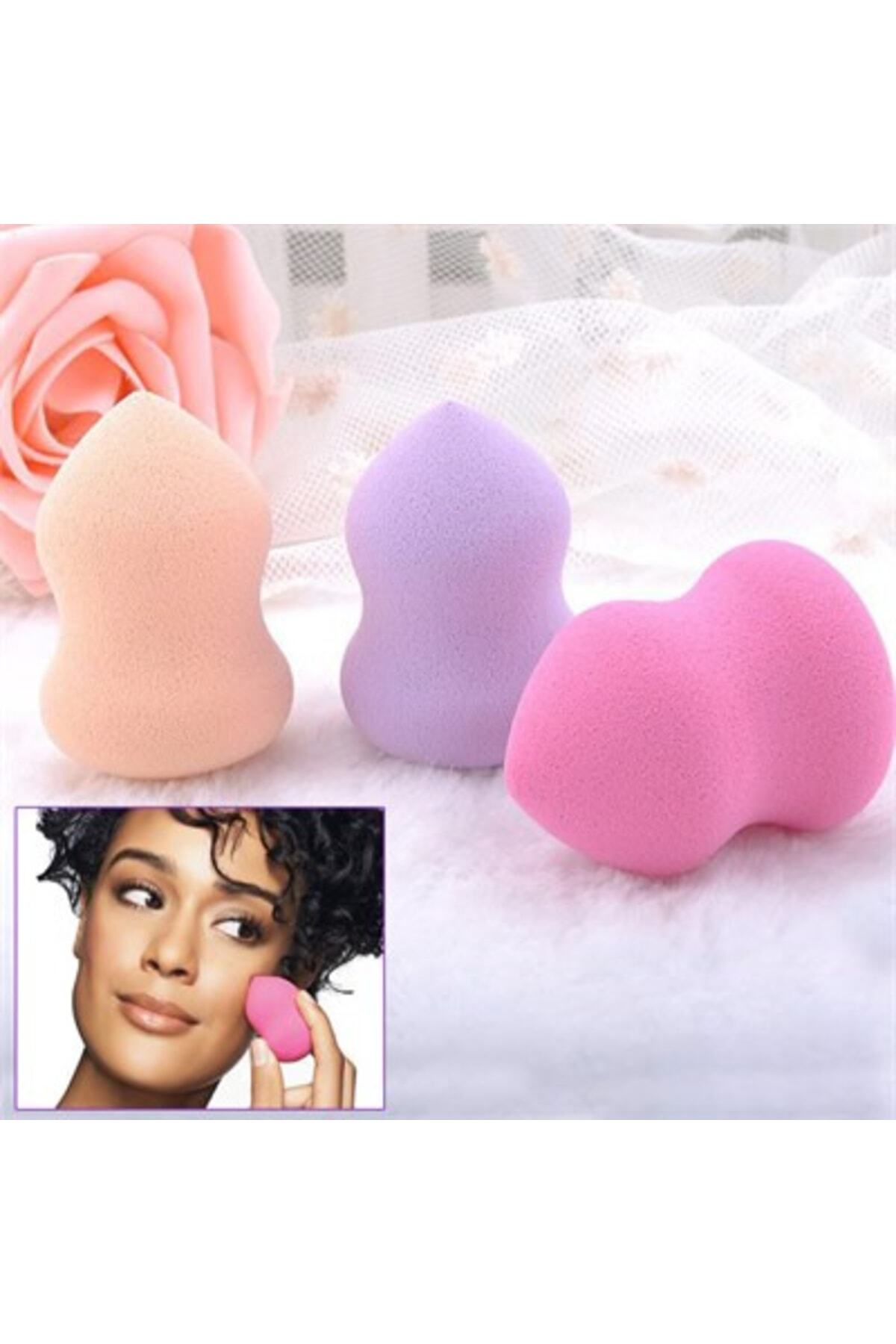 Çokuygunuz Yumuşak Esnek Fondöten Bronzer Allık Sürme Oval Makyaj Süngeri