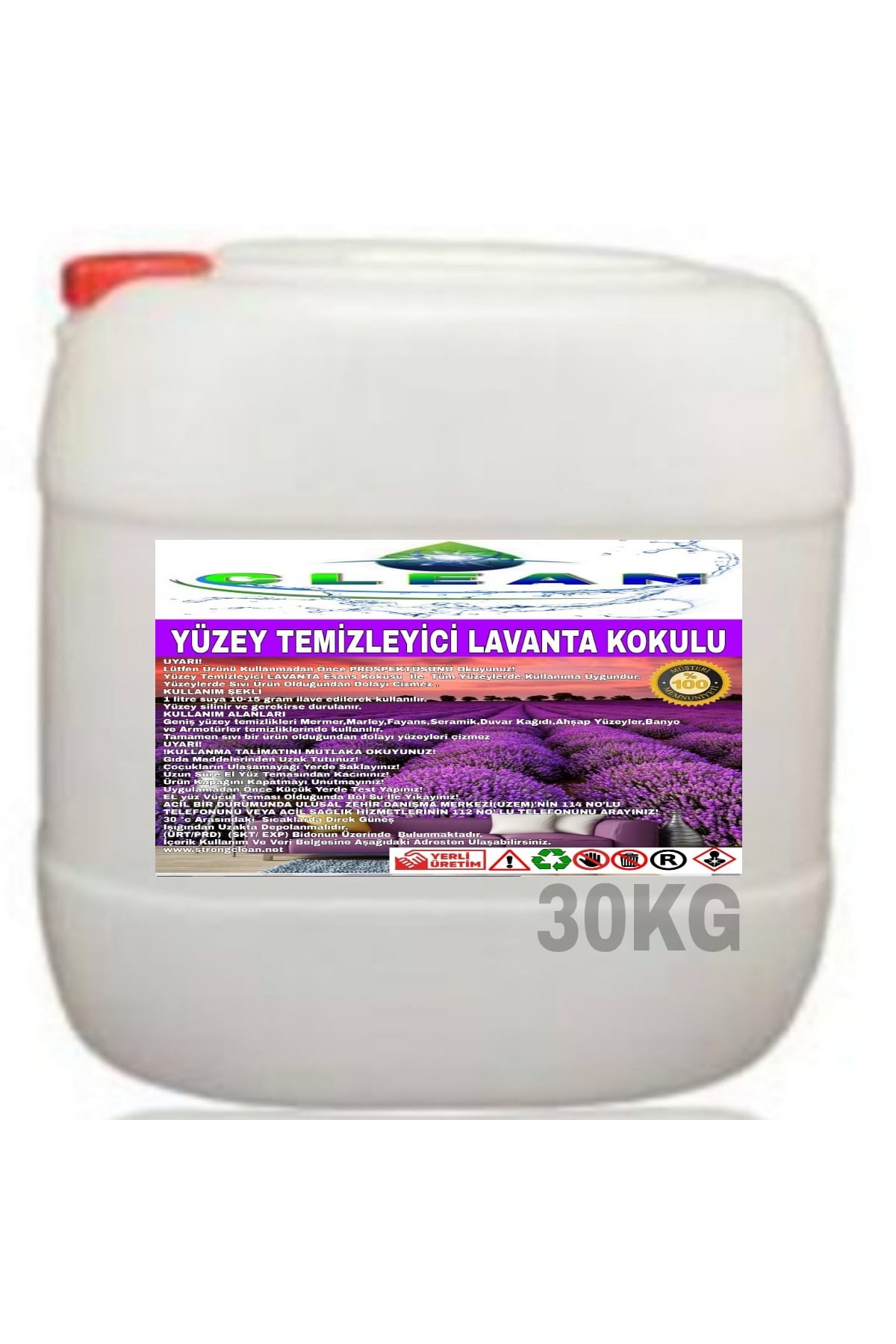 Clean Yüzey Temizleyici Lavanta 30kg