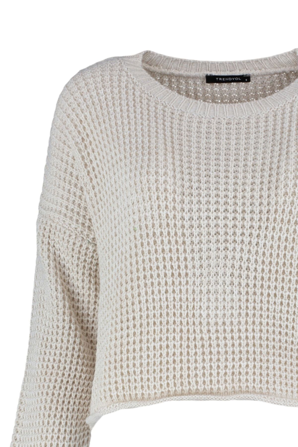 Trendyol Collection-Wide Fit Stone Crop Strickpullover – TWOAW23KZ01193 7