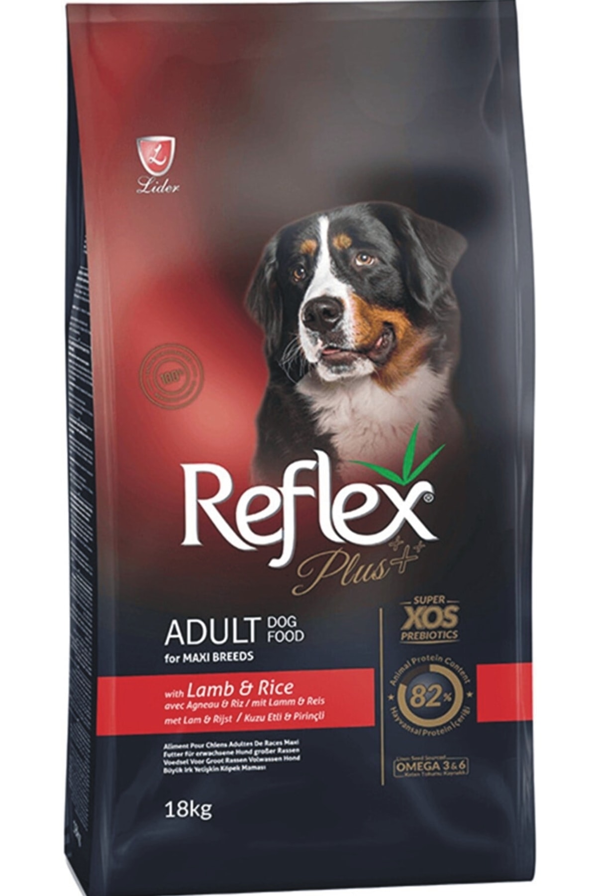 Reflex Orta ve Büyük Irk Kuzu Etli ve Prinçli Yetişkin Köpek Maması 18 kg