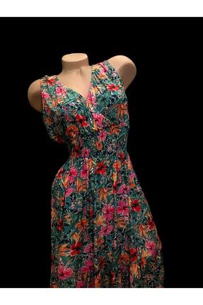 | Pamuklu Çiçekli Elbise FTP96745