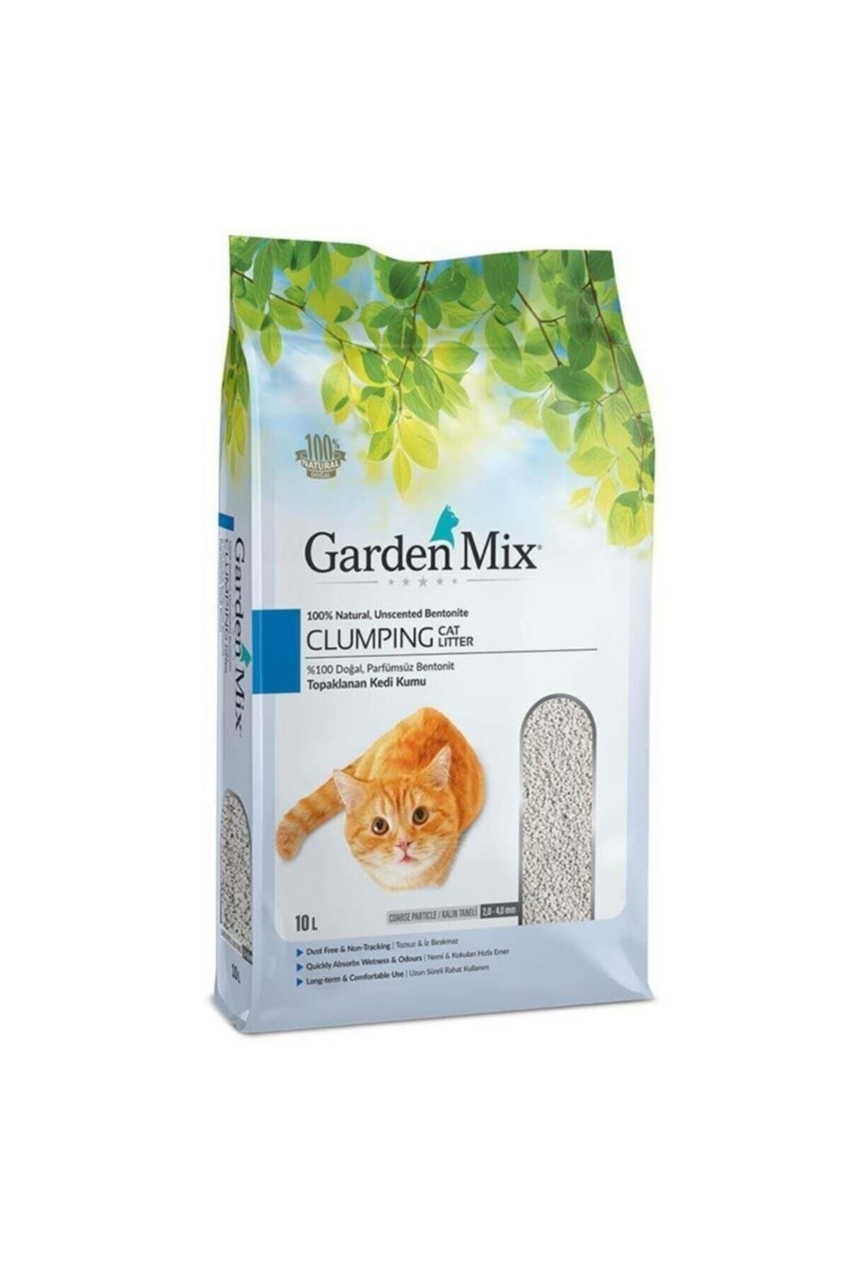 Gardenmix Parfümsüz Kalın Taneli Doğal Kedi Kumu 10 Lt