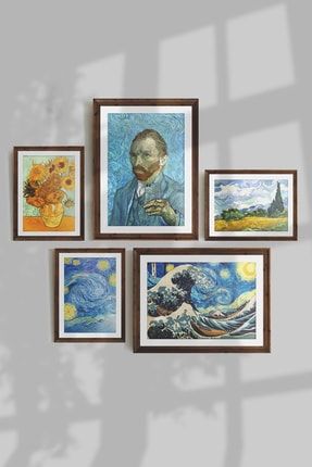 Van Gogh Tablo Sanatsal Ünlü Ressam Çerçeveli Çoklu Tablo Modern Çerçeveler Ev Dekoru TYC00493151455