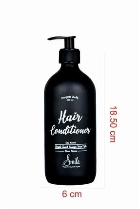 Siyah Cam Saç Kremi Şişesi – 500 Ml (hair Conditioner) RH303