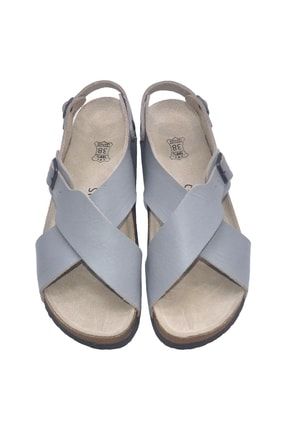 Nil Grey Gerçek Deri (grey Real Leather Slippers) Terlik NİL GREY