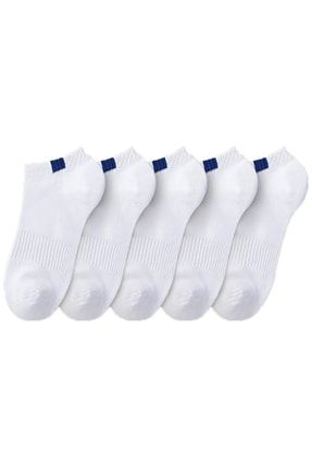 Unisex Yazlık Extra Soft Spor Patik Çorap Seti 5 Çift lacivert Kare FSH15