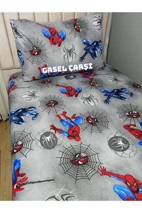 Örümcek Adam Dokuma Ranforce Kumaş Lastikli Çarşaf Takımı Spiderman ORC-3795