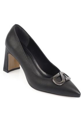 Capone Sivri Burunlu Metal Tokalı Orta Topuklu Kadın Ayakkabı 465-5020-GTV-01-0000