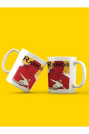 Sergio Ramos Real Madrid Ispanya Efsane Futbolcu Porselen Kupa Bardak PNRMKBB2737