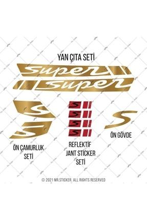 Sts43 Vespa Uyumlu Super Yan Cita Seti Renk Secenekli - Mat Altın Set TYC00501173962