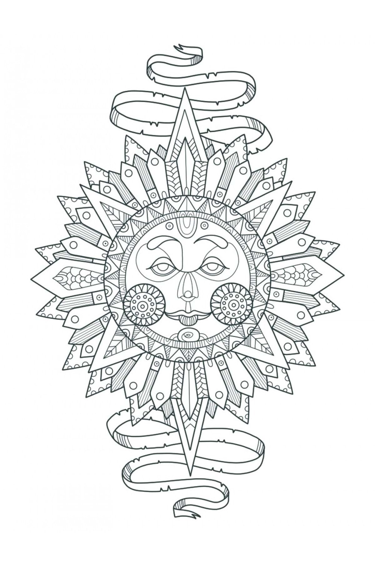 Artdeco Desenli Tuvaller Masalsı 30X40Cm Güneş
