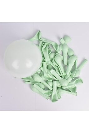 Macaron Yeşil 5 Inç Minik Latex Balon 12,5 Cm Çap 20 Adet DPS 3388