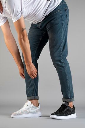 Erkek Slim Fit Dar Kesim Tırnaklı Kot Pantolon Mavi BMB-5471L-138