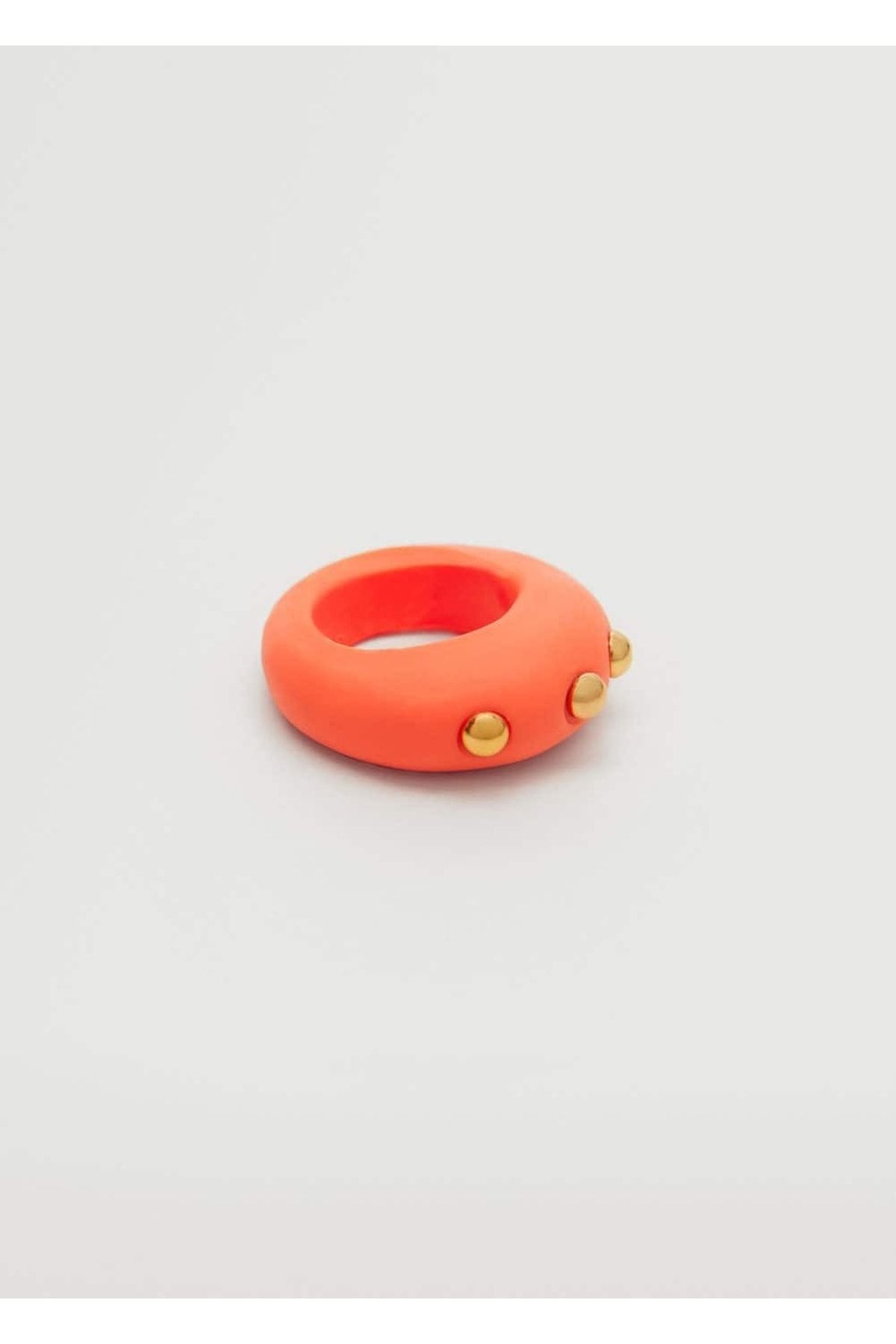 MANGO Woman-Großer Ring aus Ton 1