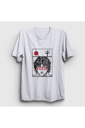 Unisex Beyaz Anime Hanma Baki T-shirt 319290tt